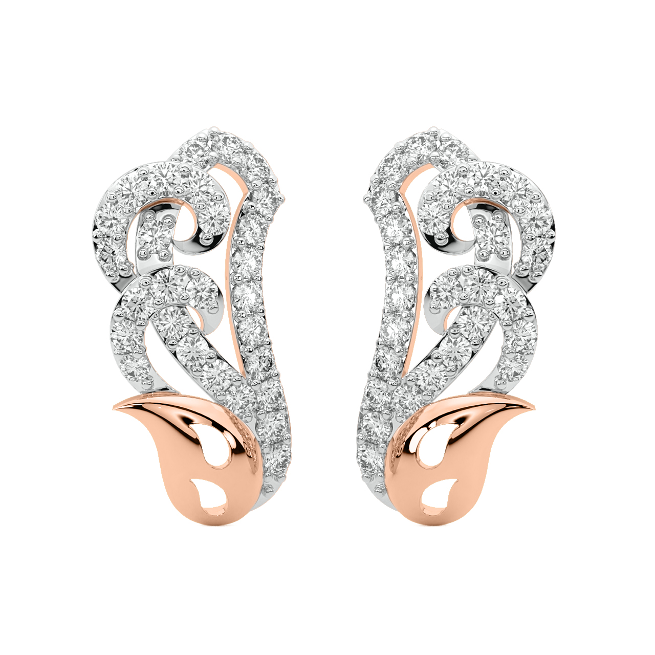 Perry Round Diamond Stud Earrings